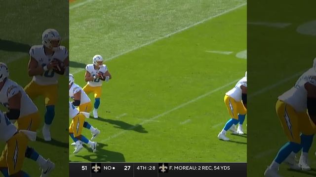 Josh Palmer catches for a 24-yard Gain vs. Denver Broncos