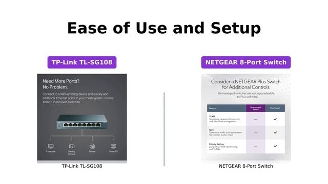 TP-Link TL-SG108 vs NETGEAR GS108 | 8-Port Gigabit Ethernet Switch Comparison