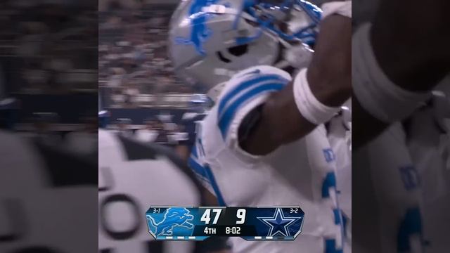 Kerby Joseph intercepts the Cooper Rush pass vs. Dallas Cowboys