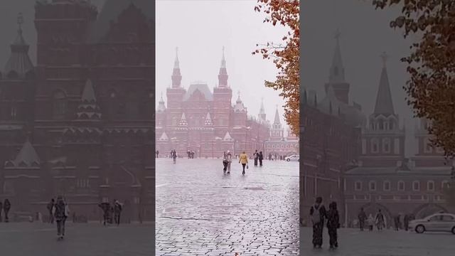 ❄️Первый снег на Красной площади❄️