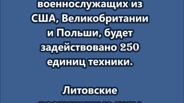 В Литве начинаются учения "Сильный грифон 2024"