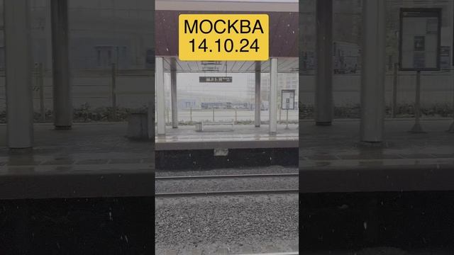 Первый снег в Москве.