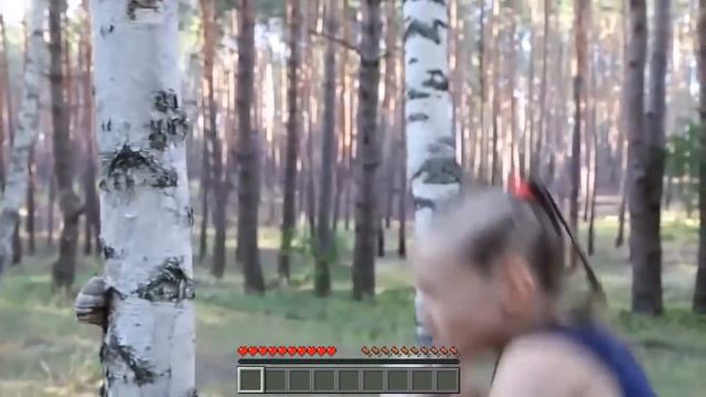 I Put Minecraft Music Over The Girl Punching A Tree