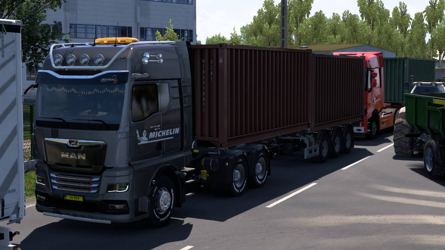 ETS 2 Небольшой рейс на тягаче MAN