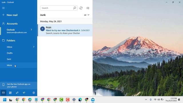 How to Open Junk Email Folder in Windows 10/11 Mail APP Tutorial