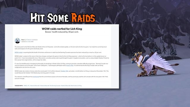WOTLK Pre patch tips for Casual Players - wotlk preparation