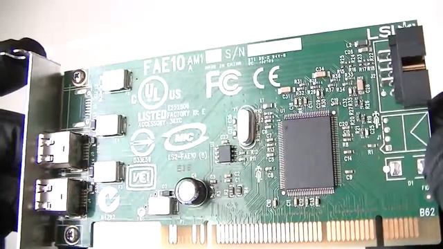 Dell 0J886H FAE10 Dual Port IEEE 1394 PCI Firewire Card Low Profile