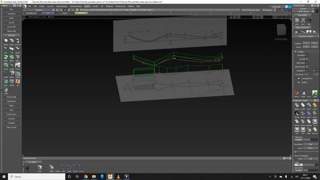 Tutorial 006 Autodesk Alias Costruzione di una  forchetta a superfici