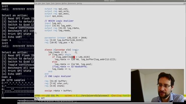 On-chip logic analyzer for our ULX3S based RISCV SoC!