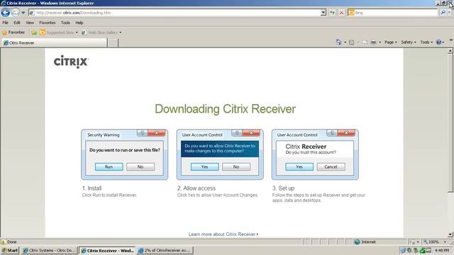 iNet - Tutorial - Citrix Receiver Installation - Windows XP