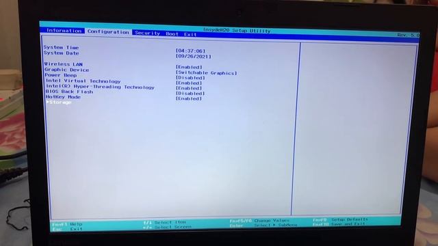 ENABLE UEFI IN BIOS LENOVO IDEAPAD 33