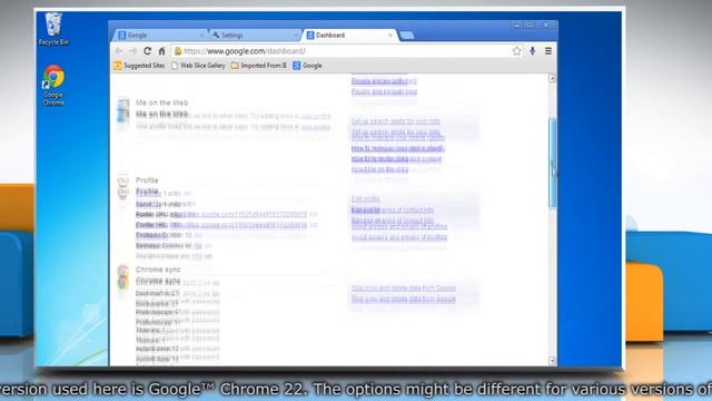 Google™ Chrome: How to delete synced data from your Google™ Account in Windows® 7