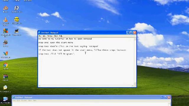 Notepad Tutorial (WinXP)