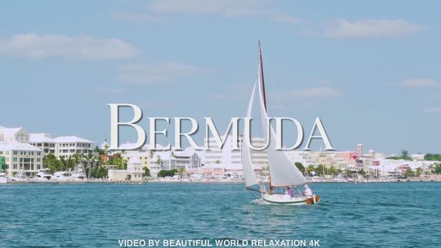 FLYING OVER Bermuda 4K Video - Relaxing Music Along With Beautiful Nature (4K ULTRA HD)