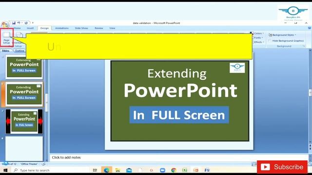 How to Extend Powerpoint Presentation in Full Screen