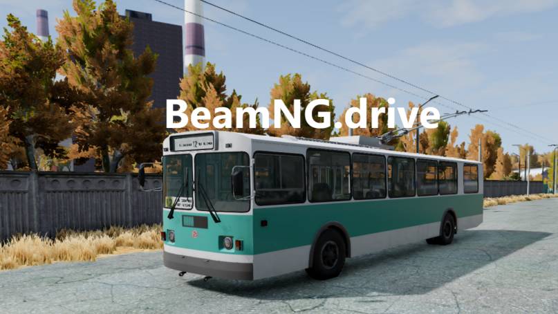 На троллейбусе ЗиУ в BeamNG.drive