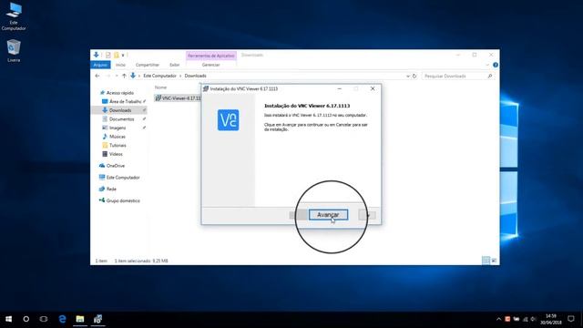 Instalação VNC Viewer, passo a passo.