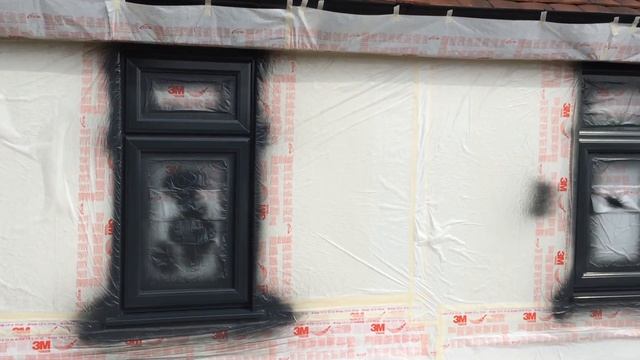 How to Spray Painting Upvc windows Essex London from Household Paint Services LTD