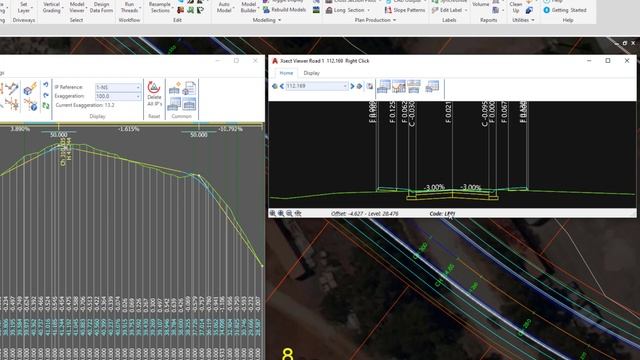 Vertical Grading Editor | Opening a Cross Section Window