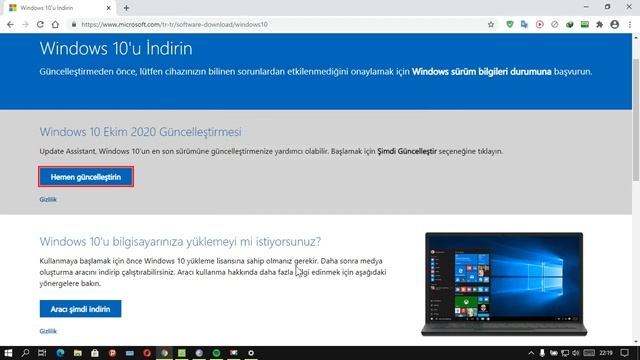 Windows 10 Ekim 2020 (20H2) Güncellemesi Nasıl İndirilir?