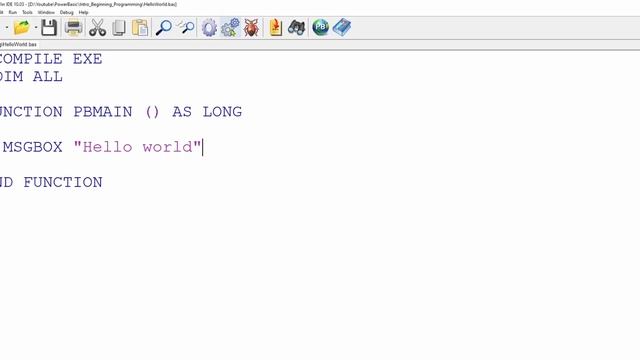 Writing your first program using the PowerBasic Windows and Console compilers