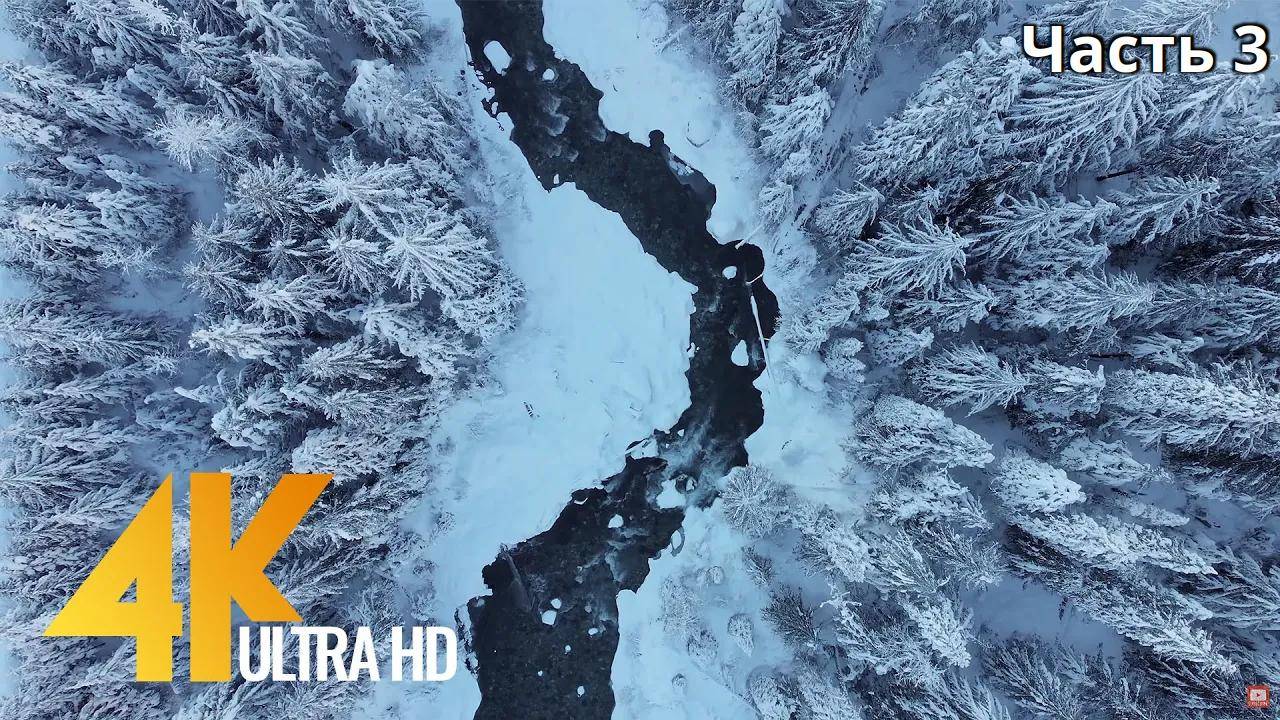 4K Fascinating Aerial Views of Canada - 7 HOURS Wintertime Ambient Drone Film - Part #2.3