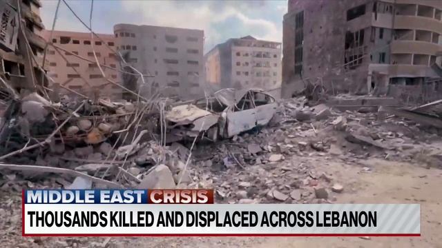 Thousands killed and displaced across Lebanon fleeing Israeli military campaign