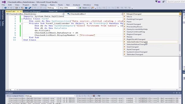 Visual Basic.NET: Fill datagridview from database depend on checkedlistbox checked items in VB.NET