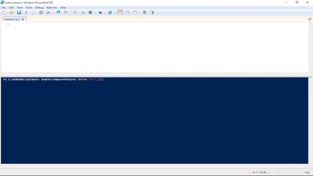 How do I enable System Restore in PowerShell?