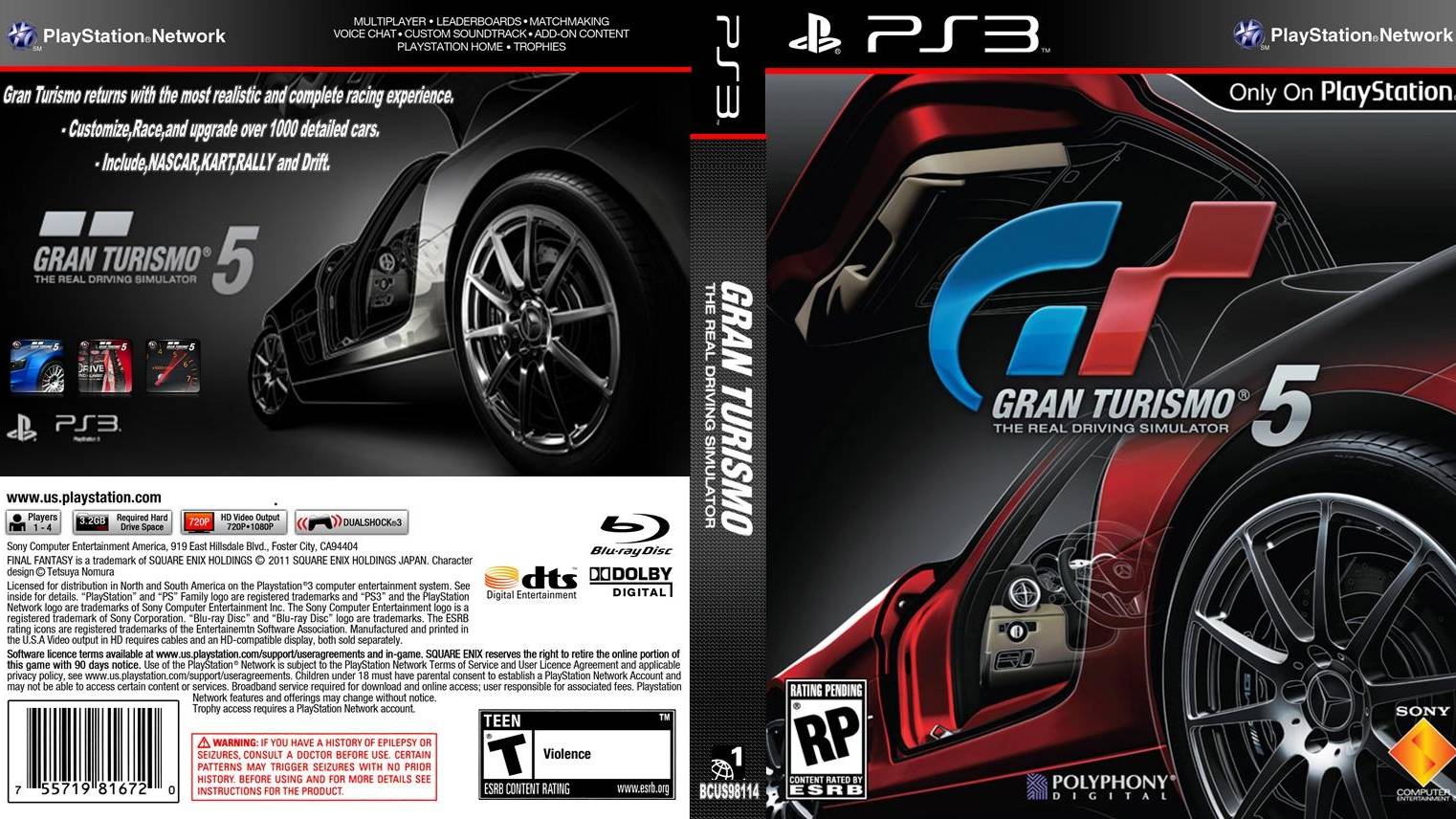 [PS3] Gran Turismo 5 (2010) 8.33Гб