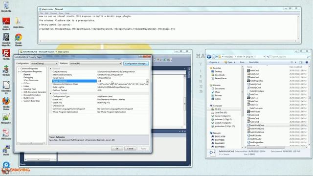 Building 64-bit Maya 2012 plugins with Visual Studio 2010 Express