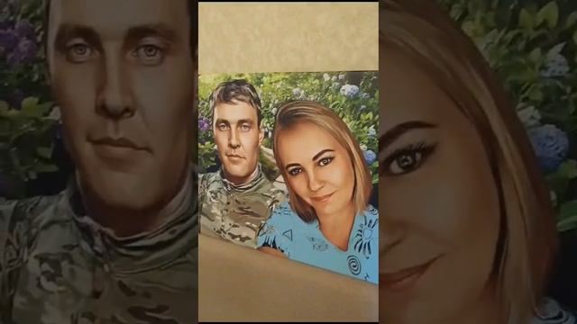 Портрет на холсте методом печати из фото на заказ.