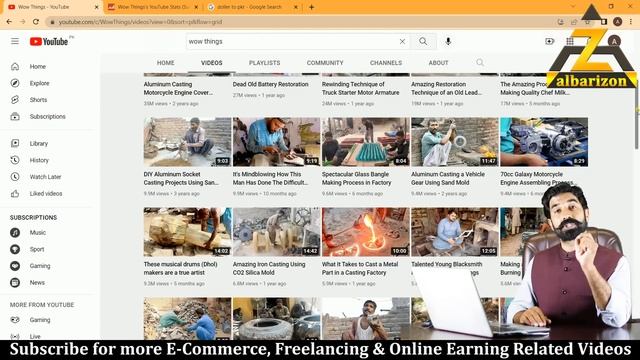 Wow Things YouTube Channel Earning | YouTube Income with Proof | Albarizon