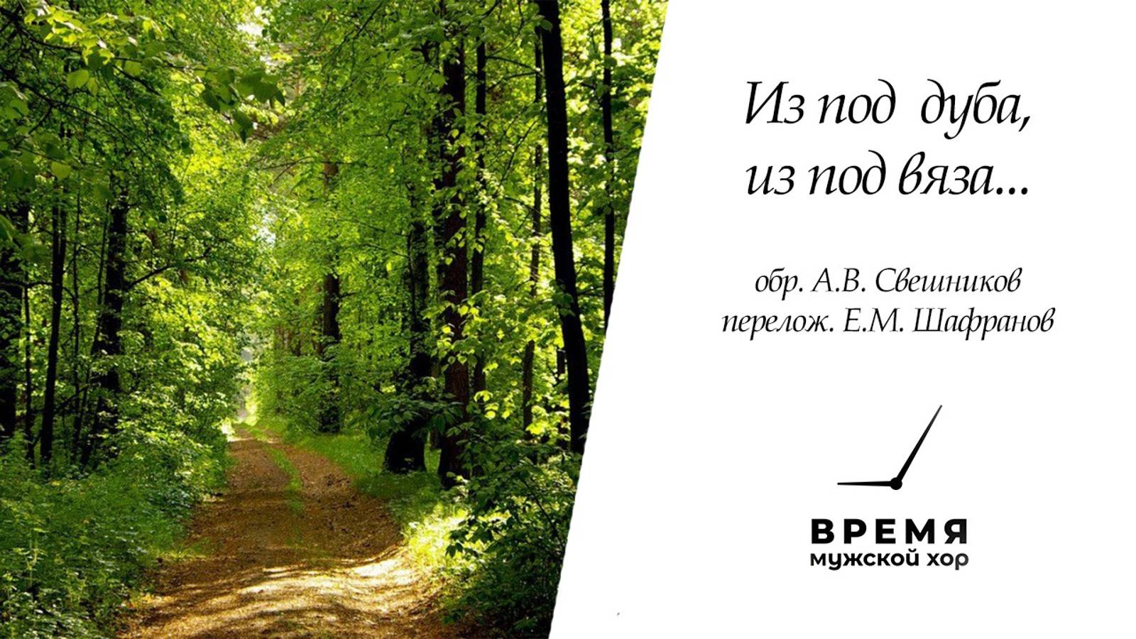 "Из под дуба, из под вяза", обр. А.В. Свешникова | Мужской хор "Время"