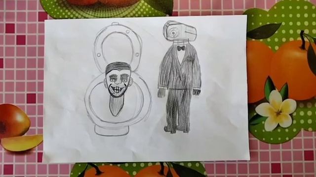 SKIBIDI TOILET. Рисунки карандашом. 🚽📹👀👈🧟