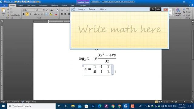 Write Mathematics equation easily | How to use Math input Panel on Windows |  MS word online typing