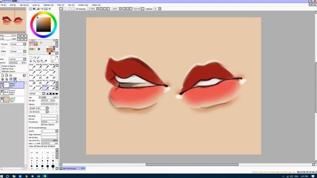 Easy Lip Tutorial | Paint Tool Sai