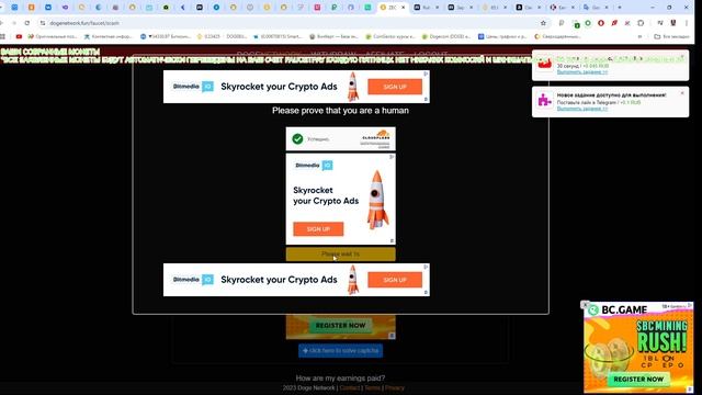Кран 5 минутный Dogenetwork автоматический  перевод на ваш счет FaucetPay каждую пятницу