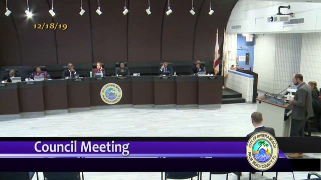 City of Riviera Beach, FL. TV Live Stream: Council Meeting December 18th*, 2019