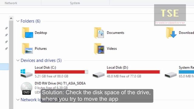 How to fix error code 0x80073cf4 Move apps to local disk in Windows 10 (Move apps to other location