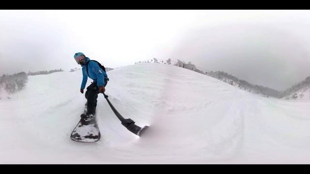 Gopro fusion 360 snowboarding in Japan 2019 Jan 28