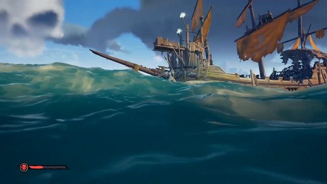 Наглые пираты или неудачная попытка ограбить мой корабль!Sea of Thieves