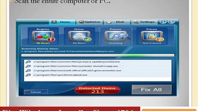 Fix Windows Installer Error 1706