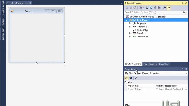 003 إنشاء مشروع جديد وفتح مشروع (Visual Studio 2015, Visual Basic, Visual C Sharp)