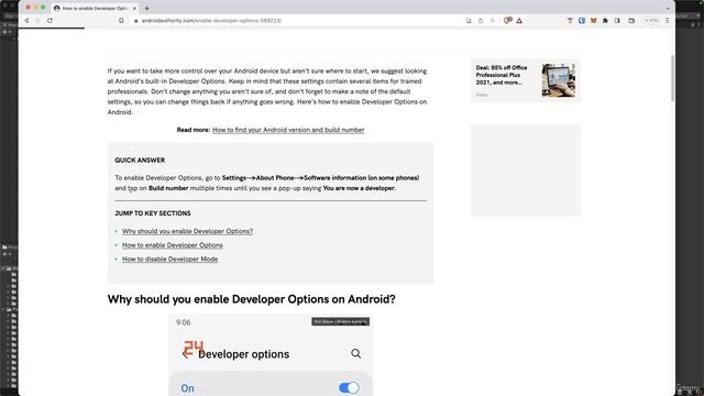 31 -Enabling Android Developer Options (Android Only)