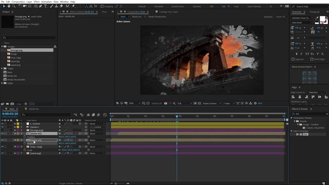 Анимация слайд-шоу исторических фотографий и видео в After Effects