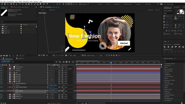 Современная анимация слайд-шоу в After Effects