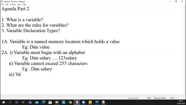 VBscript Part 2 - Variables