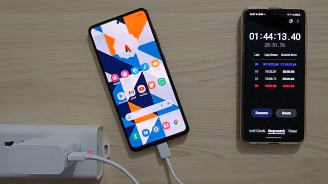 Samsung A52s 5G : Charging Speed Test With 15W & 25W Chargers