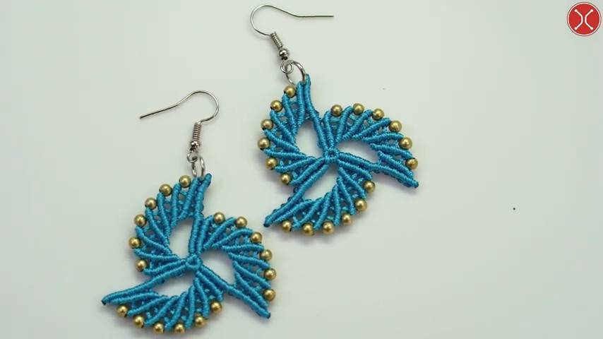 Macrame earrings ｜ Earrings in the form of SPIRAL OF LIFE are very easy to make ｜ DIY